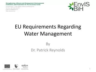 EU Requirements Regarding Water Management