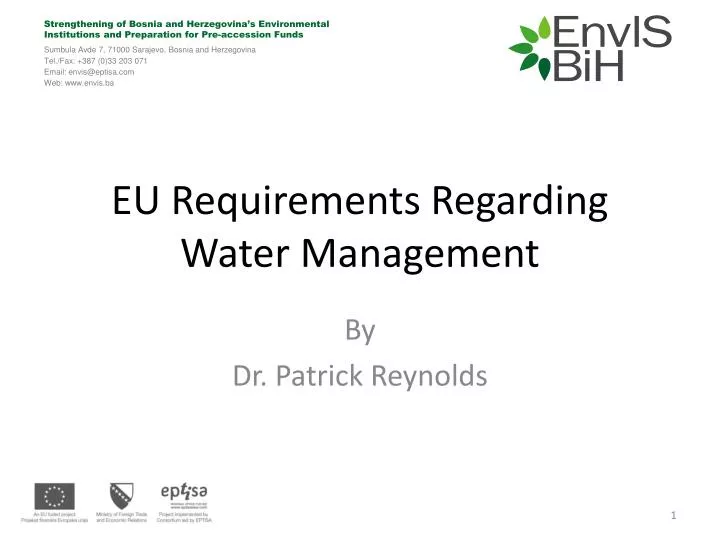 eu requirements regarding water management