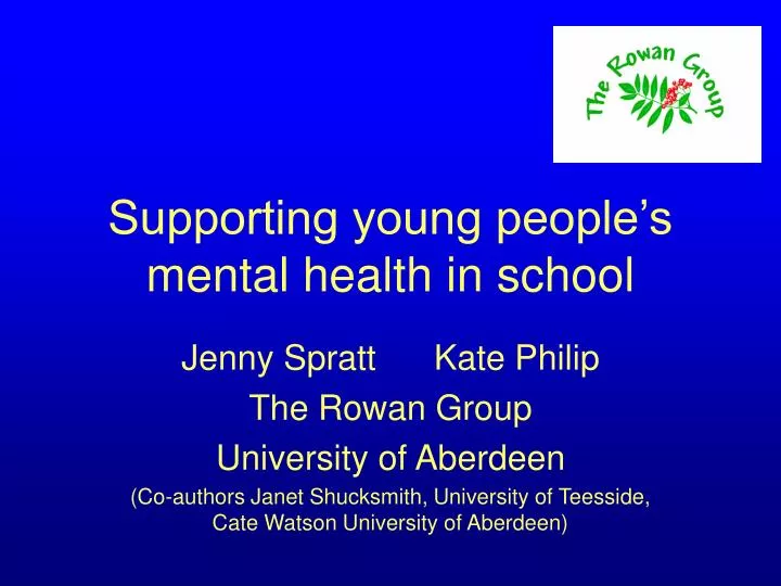 supporting young people s mental health in school