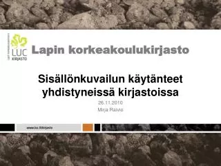 lapin korkeakoulukirjasto