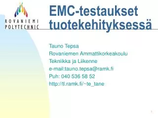emc testaukset tuotekehityksess