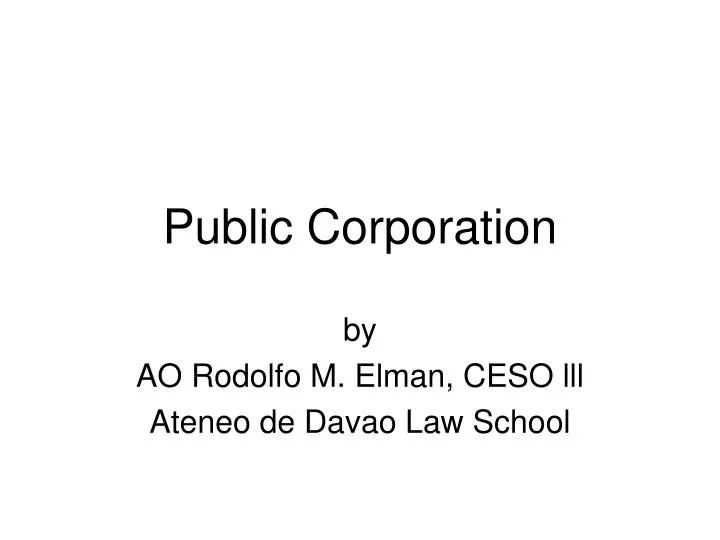 public corporation