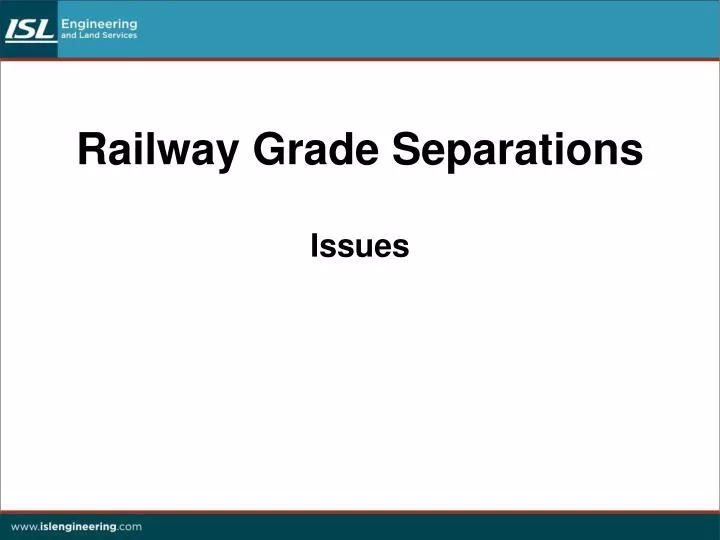 railway grade separations