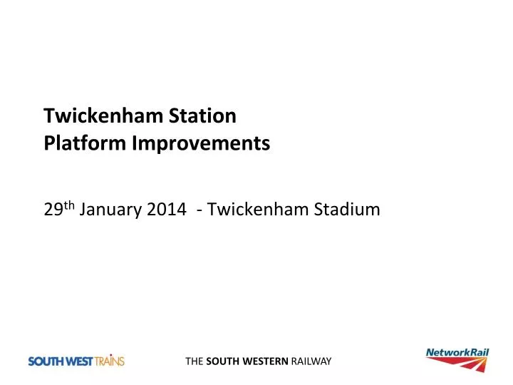 twickenham station platform improvements
