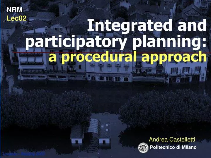 integrated and participatory planning a procedural approach