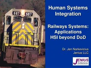 Railways Systems: Applications HSI beyond DoD