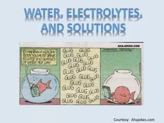 Water, Electrolytes, and Solutions