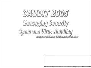 Spam and Virus Handling