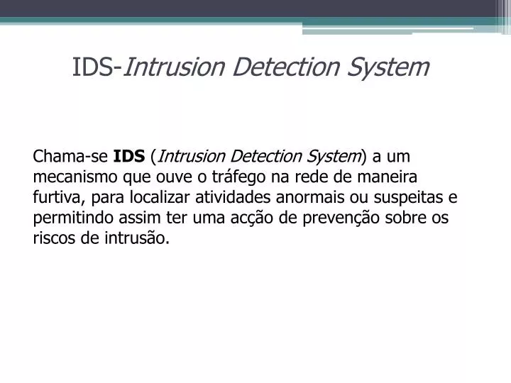 ids intrusion detection system