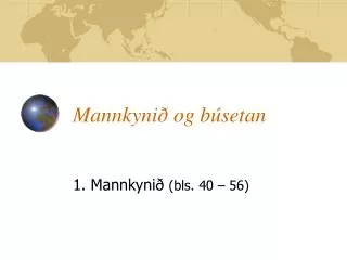 mannkyni og b setan