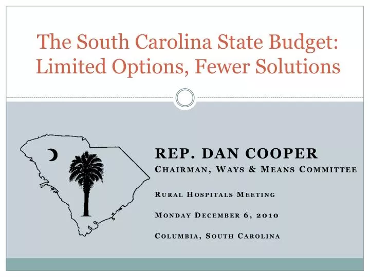 the south carolina state budget limited options fewer solutions