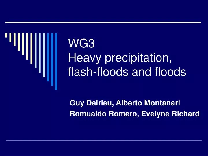 wg3 heavy precipitation flash floods and floods