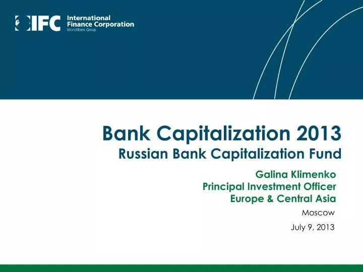 bank capitalization 2013 russian bank capitalization fund