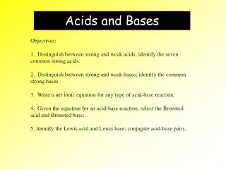 Acids and Bases