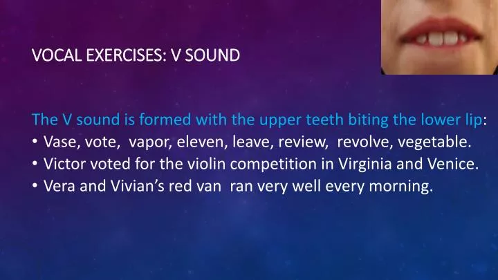 vocal exercises v sound