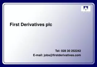 First Derivatives plc