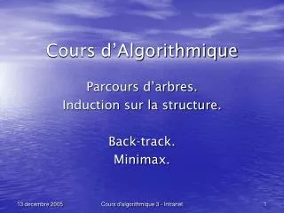 cours d algorithmique