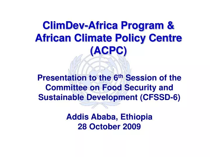 climdev africa program african climate policy centre acpc