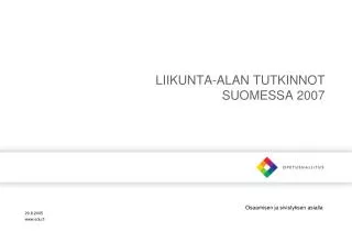 l iikunta alan tutkinnot suomessa 2007