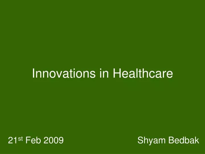innovations in healthcare