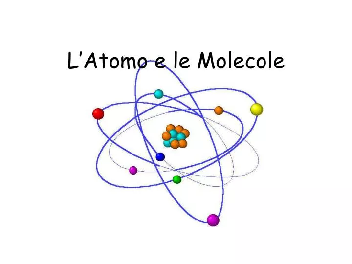 l atomo e le molecole