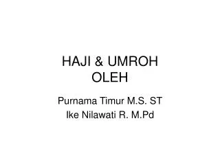 haji umroh oleh