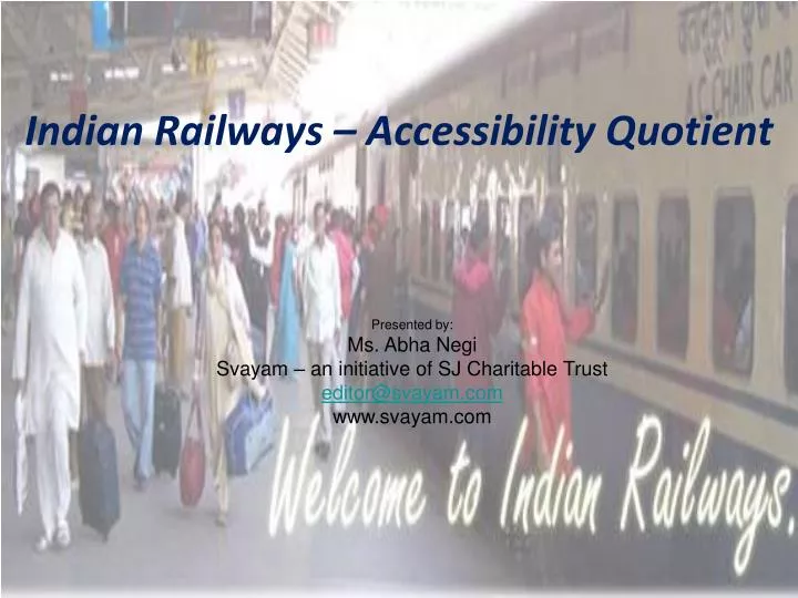 indian railways accessibility quotient