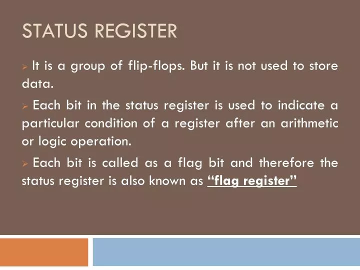 status register