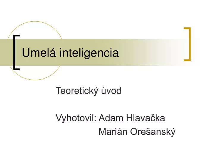 umel inteligencia