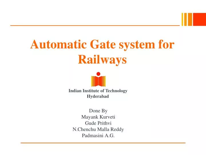 automatic gate system for railways