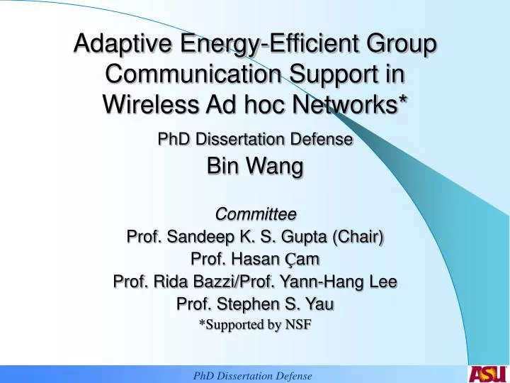 adaptive energy efficient group communication support in wireless ad hoc networks