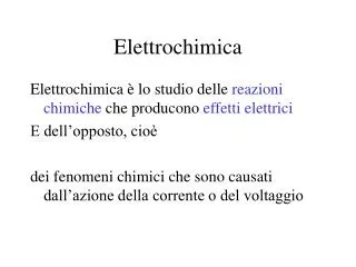 elettrochimica