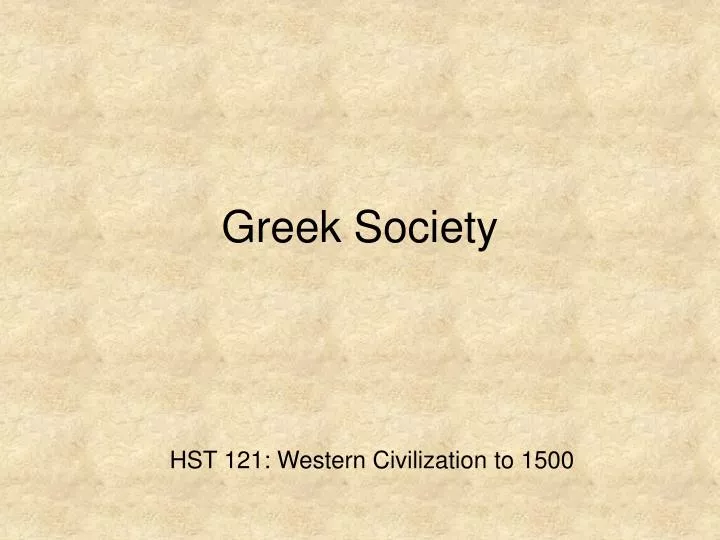greek society