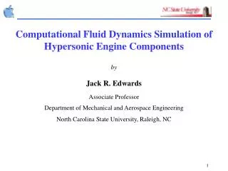 Computational Fluid Dynamics Simulation of Hypersonic Engine Components