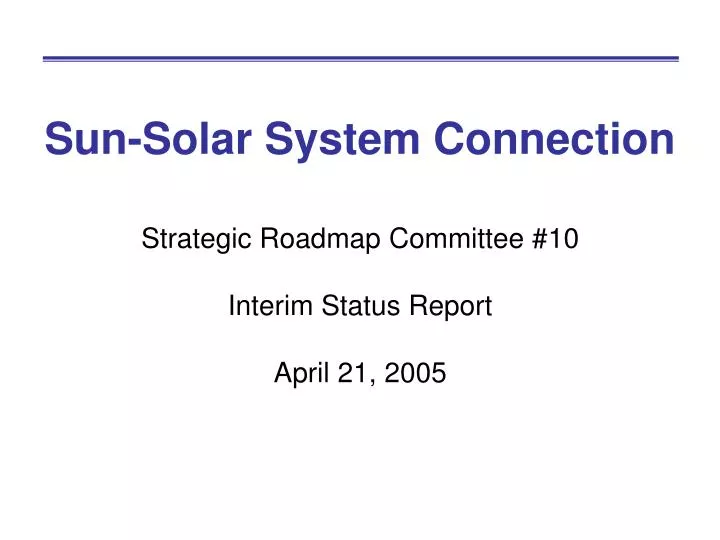 sun solar system connection