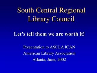 South Central Regional Library Council