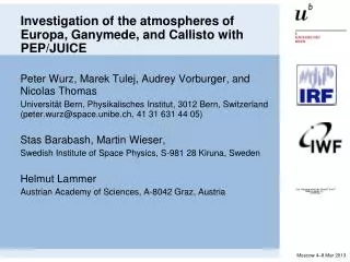 Investigation of the atmospheres of Europa, Ganymede, and Callisto with PEP/JUICE