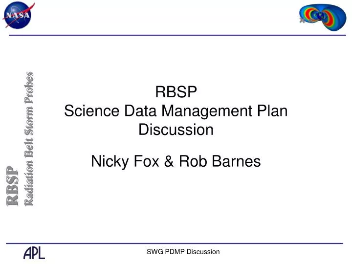 rbsp science data management plan discussion