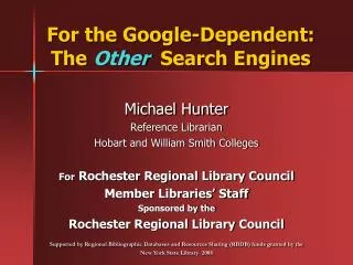 For the Google-Dependent: The Other Search Engines