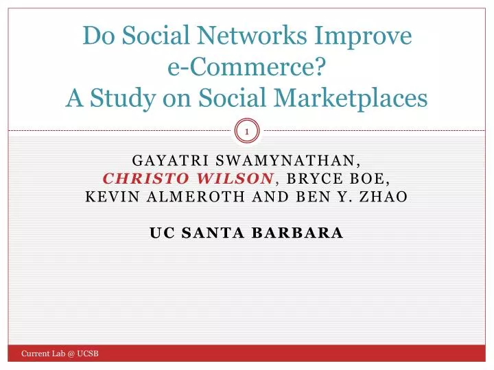 do social networks improve e commerce a study on social marketplaces