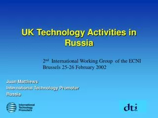 UK Technology Activities in Russia