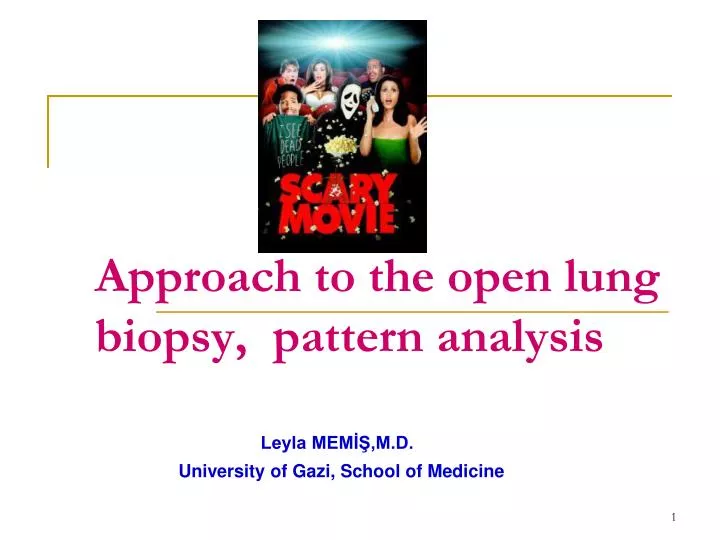 approach to the open lung biopsy pattern analysis