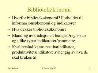 bibliotek konomi