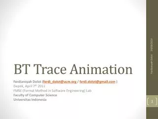 BT Trace Animation