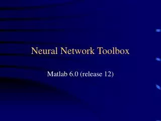 neural network toolbox