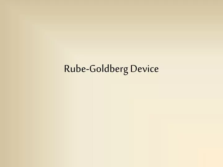 rube goldberg device