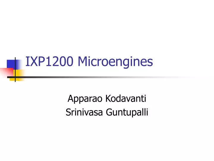 ixp1200 microengines
