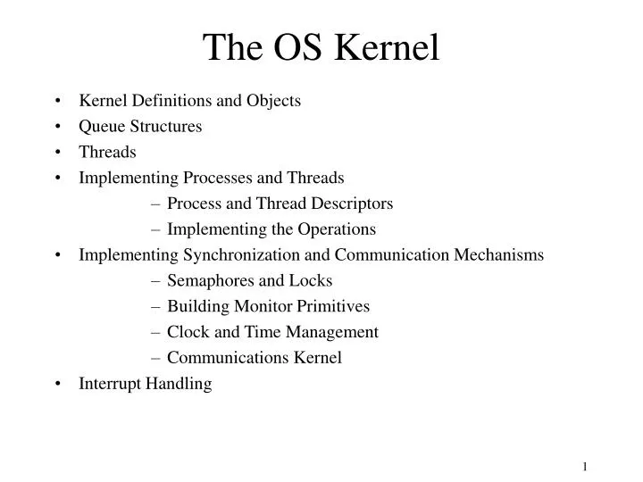 the os kernel