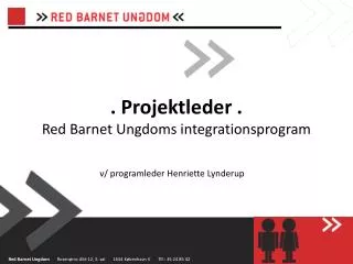 projektleder red barnet ungdoms integrationsprogram