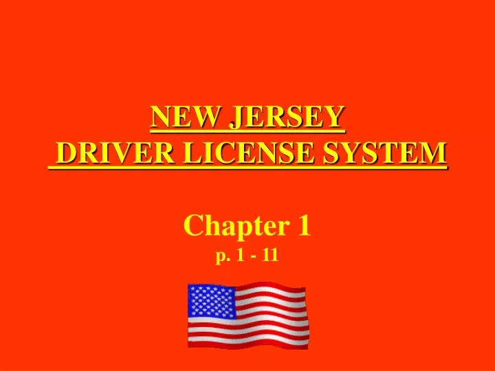 new jersey driver license system chapter 1 p 1 11